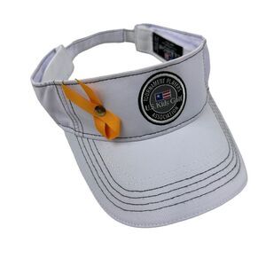 U.S. Kids Golf Tournament Players Association White Visor Hats Adult Sz 57cm